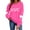Hot Pink, variant on FAWUUDO Womens Casual Heart Graphics Shirt Long Sleeve Pullover Loose Crewneck Cute Love Printed Sweatshirt Tops Black XL