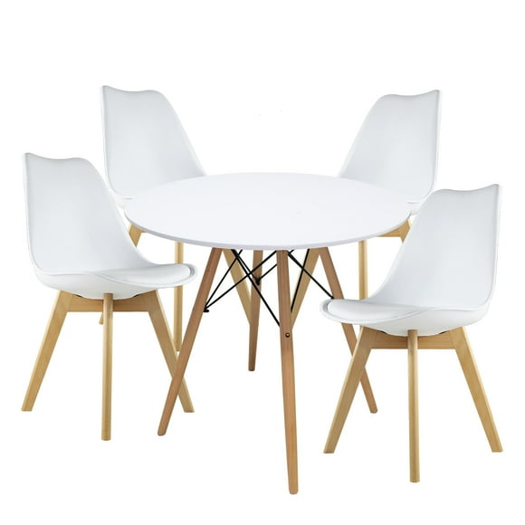 Set de 4 Sillas y Comedor Mundo In Mesa Redonda de 80 Cm y Set de 4 sillas Frankfurt