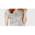 thumbnail image 2 of Style & Co Women's Printed T-Shirt White Combo Size Petite, 2 of 3