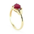 thumbnail image 6 of Galaxy Gold 1.01 ct 18K Solid Yellow Gold Heart Shape Ruby Diamond Ring 4343Y-18K (6.5), 6 of 7