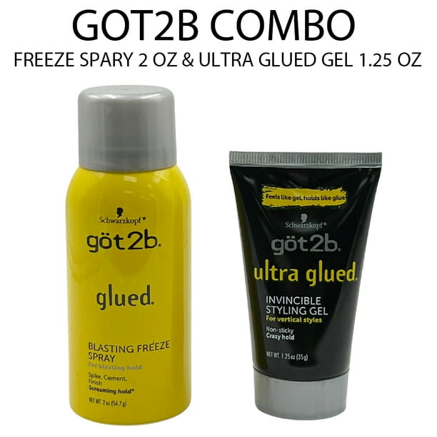 Got2b Glued Blasting Freeze Hairspray 2 Oz & Got2b Ultra Glued
