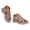 Khaki, variant on Women's Hking Flat Sandals Open Toe Low Wedge Walking Sandal Elastic Ankle Strap Outdoor Beach Shoes for Vacation Black Size 6