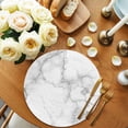 thumbnail image 2 of Marble Grey White Round Placemats Set of 2 for Dinning Tables,Heat-proof Braided Table Mats 13 Inch,Cracked Rock Greyscale Fake Stone Washable Place Mat for Kitchen Restaurant Party Table Decor, 2 of 9
