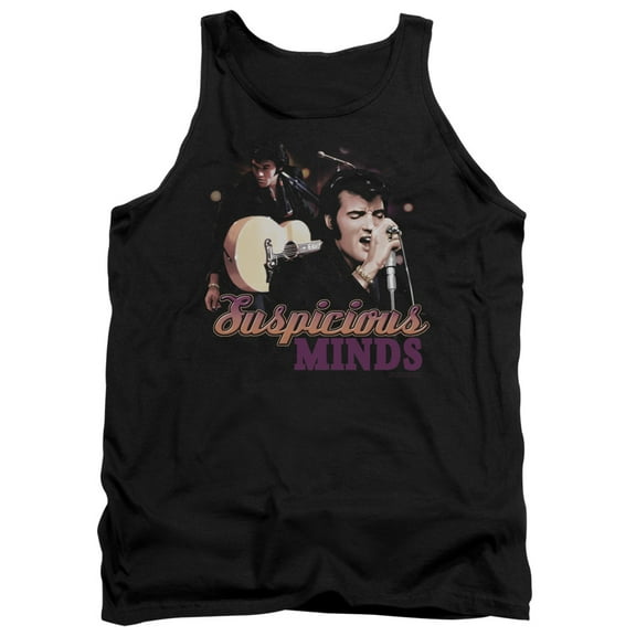 Elvis Presley Suspicious Minds Adult Tank Top Black