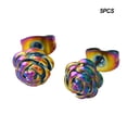 thumbnail image 2 of Pendientes de 5 piezas Qarigey Aretes Redondos Acero de Titanio Colorido AP009678-11B, 2 of 6