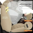 thumbnail image 2 of JIAMAOXIN Full Set Car Seat Covers for Nissan Sentra 2008-2024 Leather Waterproof Seat Cover Protector (5 Seats, Beige), 2 of 5
