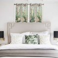 thumbnail image 4 of Butterfly Flowers Kitchen Curtains Short 54 Inch Length, Vintage Stained Glass Green Spring Grommet Top Bedroom Living Room Curtains, Light Filtering Cafe Curtain Drapes 2 Panels Set 84''x54'', 4 of 9