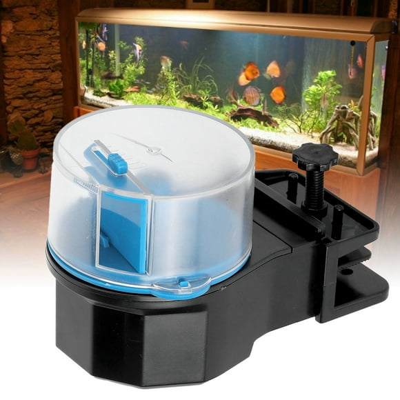 Alimentador Autico de Peces temporizado, Flexible, Cómodo de Limpiar, Fácil Instalación, Adecuado Para Acuarios de DiFerentes Tamamos, Dos Formas de Instalar, Evita Que