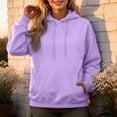 thumbnail image 4 of Women's Fleece Lined Pullover Hoodie Long Sleeve Oversized Winter Hooded Sweatshirt XL, 4 of 5