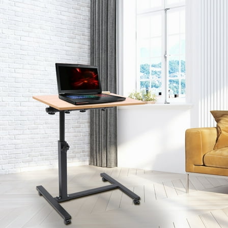 Laptop Desk Angle, Height Adjustable Rolling Cart Over Bed Hospital Table Stand