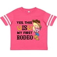 thumbnail image 3 of Inktastic Yes, This is My First Rodeo Cowgirl in Hat and Boots Girls Toddler T-Shirt, 3 of 5