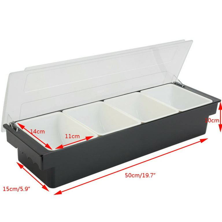 50CM Condiment Serving Container Chilled 6-Compartment Trays with