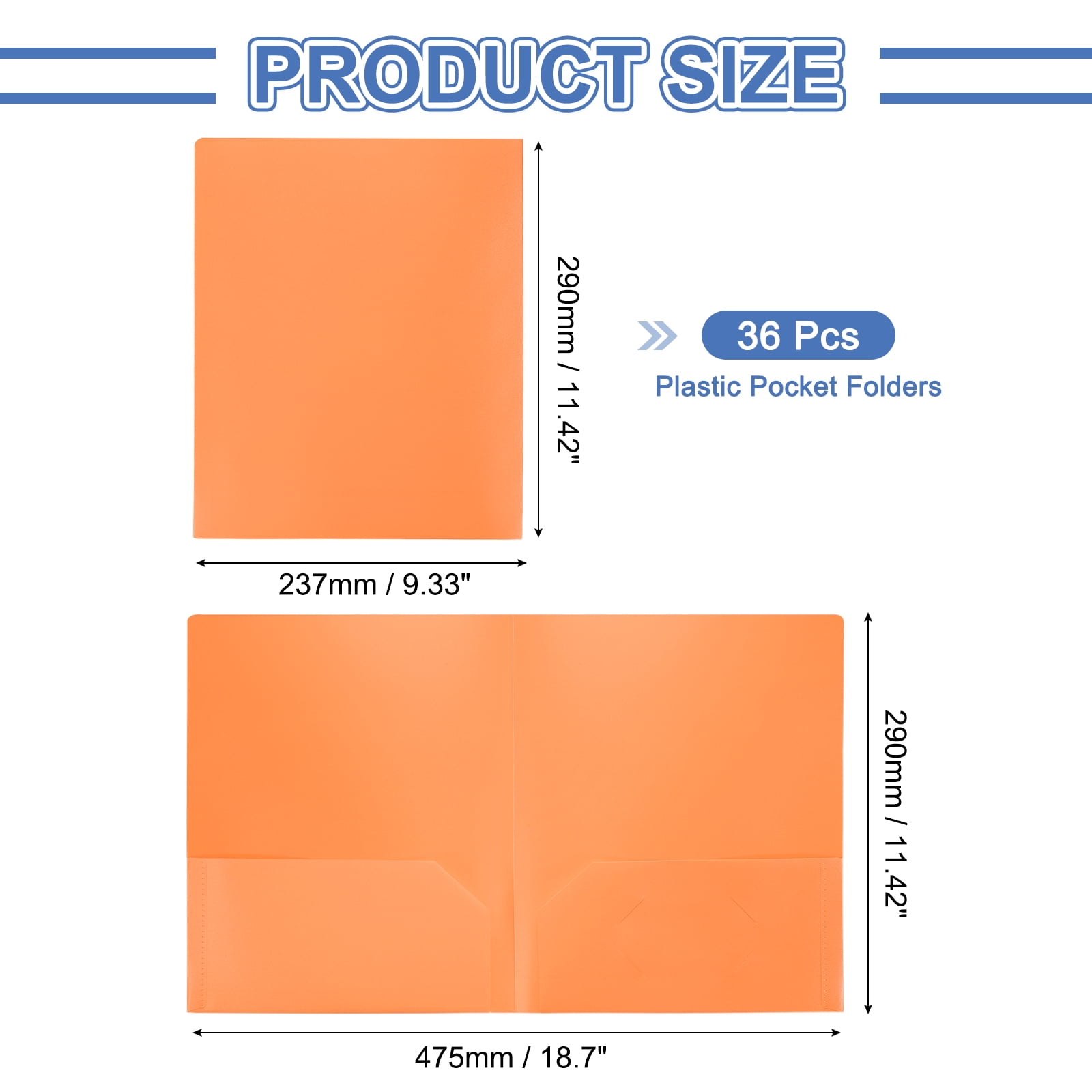 Purple Plastic Folders with Pockets, 50 Pack Plastic Pocket Folders Two Pocket Letter Size Heavy Duty for Office Business Card Holder, 9.3x11.4inch