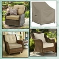 thumbnail image 7 of COVERS&ALL Outdoor Chair Cover, 12 Oz Waterproof UV & Weather Resistant Patio Furniture Sofa Cover for Outdoor Outside Seating Lawn Garden, with Air Vents & Drawstrings (28"W x 30"D x 49"H, Beige), 7 of 7