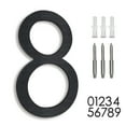 thumbnail image 1 of 8" Address Numbers For House,Modern House Numbers Large Black Exterior Street Metal floating house numbers for outside Floating Mount Or Flush Mount Aluminum Home Door Number 8, 1 of 11