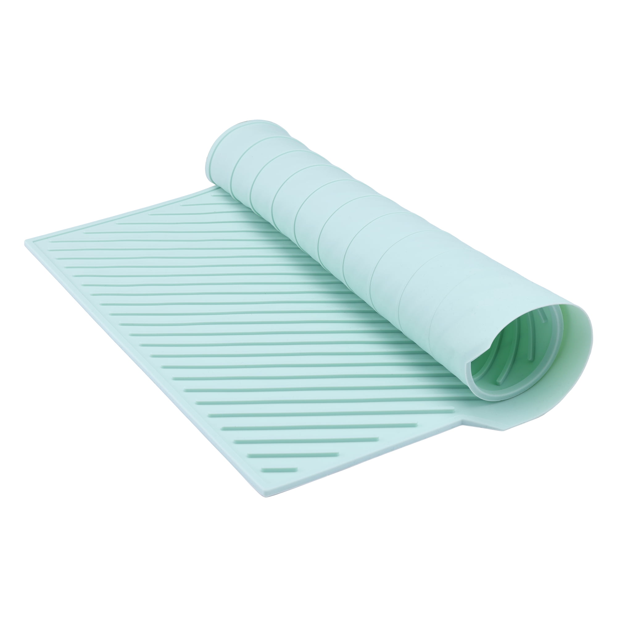 Unique Bargains Silicone Easy Clean Waterproof Kitchen Drying Mat Green 16.7*13.0 inch