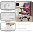 thumbnail image 3 of FKELYI Beach Palm Tree Print Office Chair Cover with Armrest Covers Anti-Dust High Back Office Desk Chair Slipcovers for Office Home Decoration, 4 Pcs Set, 3 of 7