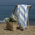 thumbnail image 2 of Linum Home 100% Turkish Cotton Patara Monogrammed Striped Pestemal Beach Towel, 2 of 2