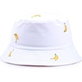 thumbnail image 5 of CoCopeaunts Ladies Bucket Hat Banana Embroidered Double Side Wear Basin Hat Students Sunshade Hat Outdoor Couple Fisherman Hat, 5 of 8