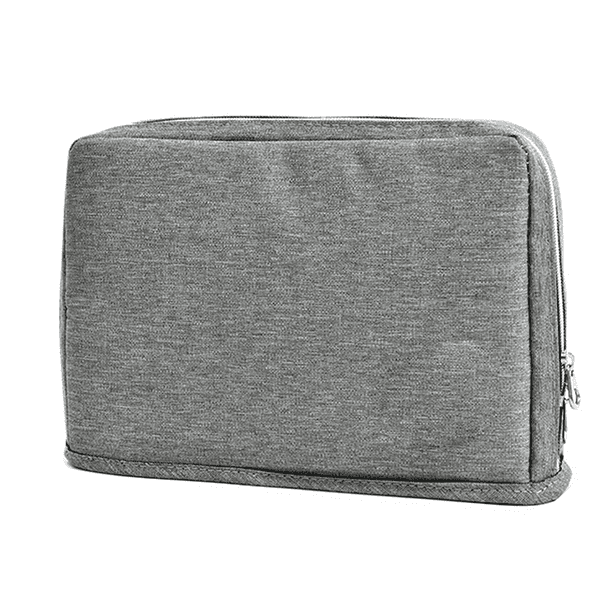 Estuche para lápices Estuche para bolígrafos de gran capacidad Estuche para rotuladores de almacenamiento grande Estuche para bolígrafos con cremallera, portátil impermeable con soporteGrisGrande