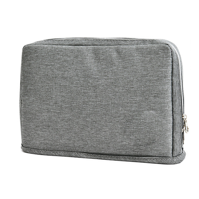 Estuche para lápices de gran capacidad, bolsa grande para guardar marcadores, estuche para lápices con cremallera, impermeable, portátil, con soporte, gris, grande