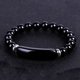 thumbnail image 5 of Nuevo Pulsera de piedra Natural, pulsera elástica, abalorio de cuentas de ónix negro,, 5 of 5