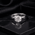 thumbnail image 3 of Diiro 2 CT Round Brilliant Cut Moissanite Solitaire Engagement Ring, 10K Vermeil Yellow Gold Ring, Classic 6 Prong Wedding Promise Ring, 3 of 5
