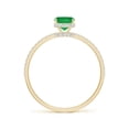 thumbnail image 2 of Angara Natural 0.8 Ct. Emerald with Diamond Classic Ring in 14K Yellow Gold for Women (Ring Size: 3.5), 2 of 10