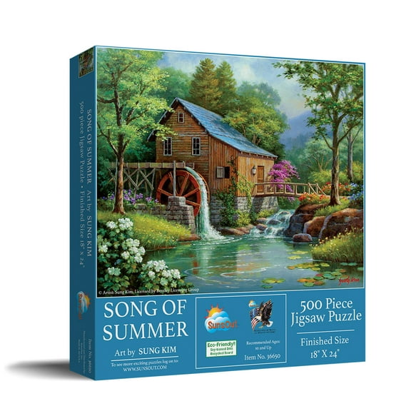 SUNSOUT INC - Song of Summer - 500 pc Jigsaw Puzzle by Artist: Sung Kim - Finished Size 18" x 24" - MPN# 36650