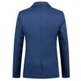 thumbnail image 2 of SWSMCLT Men's Long Sleeve Blazer Business Cozy Business Slim Fit Split Suit Separate Casual Sport Coat Royal Blue 34, 2 of 2