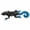 Black Blue, variant on Floating Gecko Soft Fishing Lure, Lifelike Lizard Creature Bait with Curly Tail and Hooks for Bass and Pike, Green Stripe, 5.31 Inch