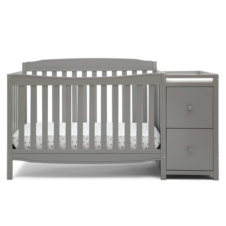 Delta Children Mason 6-in-1 Convertible Crib and Changer, Gray