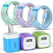 Charging Block, 3 Pack Type C Charger Block with 6FT USB C Cable, USB C Charging Block Type C Fast Charging Wall Charger Adapter Plug Power Base USB Brick Cube Box Phone Charger Cords, Mixed B