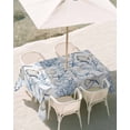 thumbnail image 3 of 60x120 Inch Outdoor Tablecloth with Umbrella Hole Zipper Rectangle Blue Coastal Rectangular Tablecloths Outside Waterproof Ocean Coral Starfish Conch Sea Watercolor Patio Table Cover for Picnic Party, 3 of 8