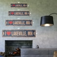 thumbnail image 2 of I LOVE LAKEVILLE MINNESOTA Vintage Plastic Street Sign mn city state us wall road décor gift | Indoor/Outdoor | 30" Wide, 2 of 4