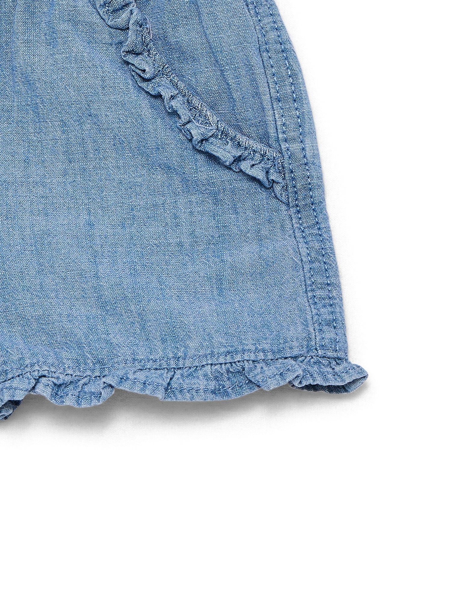 Wonder Nation Baby Girl Ruffle Pocket Shorts, Sizes 0-24 Months