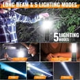thumbnail image 3 of Rechargeable Camping Lanterns Flashlight with 2000 Meters Long Beam Super Bright LED Light, Waterproof Camping Tent Lights 5 Modes, Zoomable Camp Flashlight Lantern 2pcs, 3 of 8