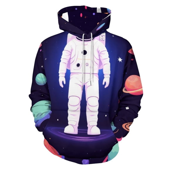 Astronaut in Cosmic Planets 3d Sweatshirts Hoodie Fashion Casual Personality Men's Women Street Hoodie Pullovers Long Sleeve Comfortable Top