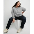 thumbnail image 5 of Hanes Originals Women’s French Terry Cropped Hoodie (Plus Size) Concrete Pe Heather 2X, 5 of 5