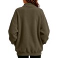 thumbnail image 4 of Dweltoz Pet Pouch Sweatshirts Cat Pouch Sweatshirt Kangaroo Pouch Pet Care Long Sleeve Zip up Pullovers Mom Dog Carrier Tops Home Daily Walks Tops,Brown S, 4 of 5