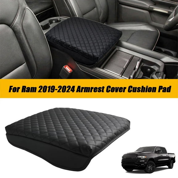 For Ram 1500 2500 2019-2024 Car Center Console Lid Armrest Cover Cushion Pad (Not for Jump Seat)