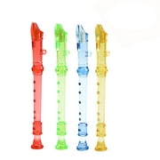 12pcs Flutes Children Learning Rhythm Musical Instruments Kids Play Toys Transparent 8 Holes Flutes Early Education Music and Sound Toys