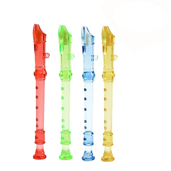 12pcs flautas niños aprender ritmo instrumentos musicales niños jugar juguetes transparente 8 agujeros flautas educación temprana música y sonido juguetes