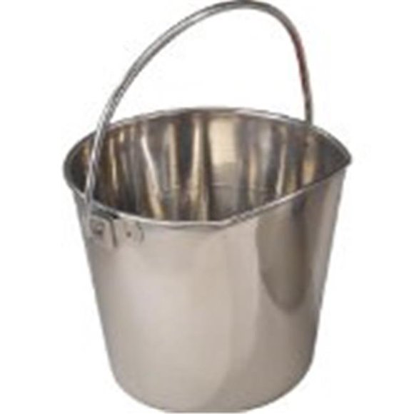 Stainless Steel Flat Sided Pail 128oz
