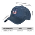 thumbnail image 6 of LNWH Baseball Cap, Adjustable Size for Running Workouts and Outdoor Activities All Seasons, America Flag U - Navy Blue, 6 of 8