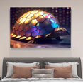 thumbnail image 4 of Póster de lona de tortuga metálica grande para decoración de dormitorio, paisaje deportivo, oficina, habitación, regalo, estilo marco, 12 x 18 pulgadas (30 x 45 cm), 4 of 8