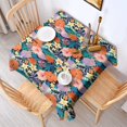thumbnail image 2 of Pioneer Flower Floral Print Pattern Square Tablecloth,Waterproof Square Table Cover,Wipeable Spillproof Washable Table Cover for Home Kitchen Party Decor 60"x60"(152x152cm), 2 of 6