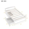 thumbnail image 2 of Harper & Bright Designs Twin Size Platform Bed Wooden Daybed with Two Drawers.Twin Size Captain’s Bed Frame, No Spring Box Needed, Easy Assembly, for Boys Girls Adults, White, 2 of 11