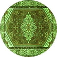 thumbnail image 1 of Ahgly Company Indoor Round Medallion Green Traditional Area Rugs, 7' Round, 1 of 1