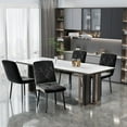 thumbnail image 2 of MIFI Modern Upholstered  Black Dining Chairs Set of 4,  Metal leg, Kitchen Dining Room Home, 2 of 9